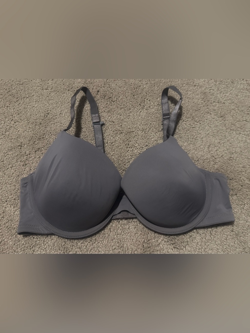 NWT Auden Smooth T-Shirt Bra - Charcoal Gray